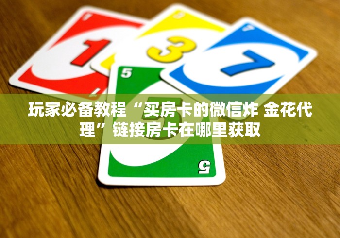 玩家必备教程“买房卡的微信炸 金花代理”链接房卡在哪里获取