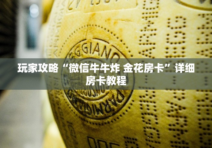 玩家攻略“微信牛牛炸 金花房卡”详细房卡教程